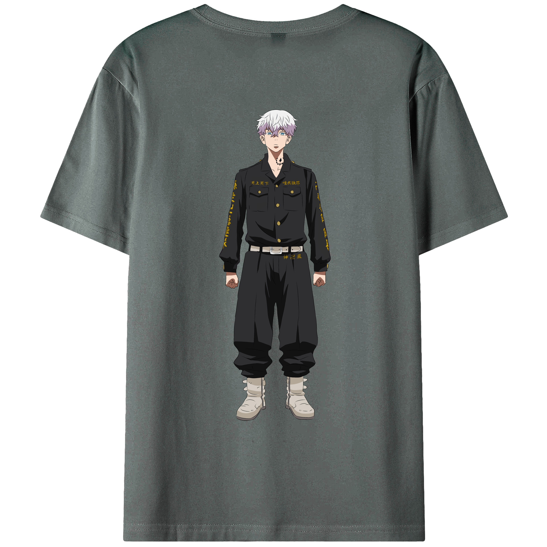（画像用） 東京リベンジャーズ Tokyo Revengers 綿100％ メンズ半袖Tシャツ（バックプリント） 通気性